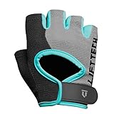 Lift Tech Fitness Workout Gloves for Women - Gym Gloves for Women Into Weightlifting, HIIT, Strength Training - Female Lifting Gloves with Full Palm Protection - Black,Grey & Teal, S