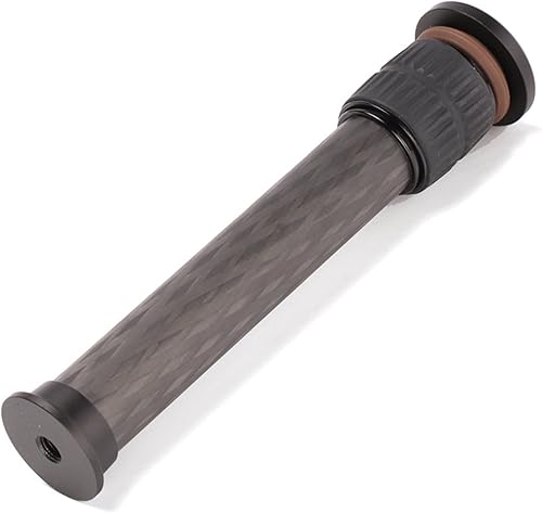 Leofoto Columna central, extensión de trípode adicional, fibra de carbono, 2 secciones ajustables, perno de tornillo convertible, rosca de montaje