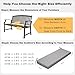idee-home Outdoor Bench Cushion Waterproof, Bench Cushions for Outdoor Furniture, Patio Porch Swing Replacement Seat Pad with Ties for Garden Backyard, 48 x 18 Inch Grey