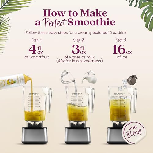 Image of Smartfruit Aloha Pineapple + Prebiotic - 100% Real Fruit Puree with Pineapple, Banana, Apple & Coconut - Great for Smoothies, Juice, Yogurt, Cocktails, Teas - High in Vitamin A - 48oz