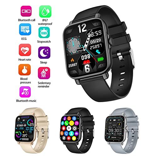 Gspmoly Smart Watch For Women Men, Metal Case Smart Watch 3D-Gsensor Fitness Multi-Function Long Standby Ip67 Waterproof Heart Rate Compatible Ios & Android, Gifts For Teens Family #TOP1