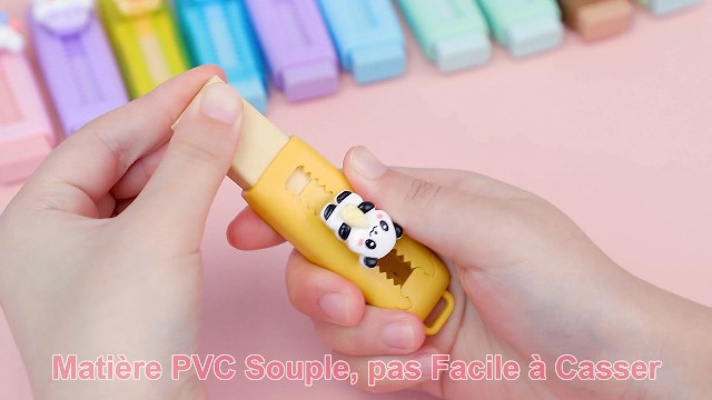 Lot De 4 Gommes Magiques Rétractables (Push-Pull) - Couleurs Variées - Fourniture Scolaire