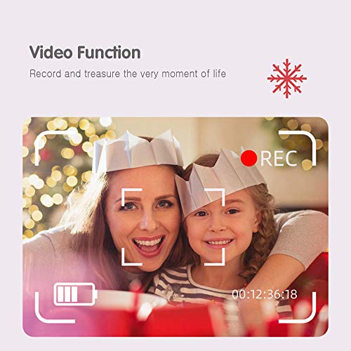 Duotar Camera For Kids,Câmera infantil de Natal 18 MP Câmera digital infantil selfie tirando câmera