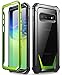 Galaxy S10 Rugged Clear Case, Poetic Full-Body Hybrid Bumper Cover, Support Wireless Charging, Without Built-in-Screen Protector, Guardian Series, Case for Samsung Galaxy S10 2019, Green