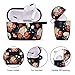 AIRSPO Silicone Cover Compatible AirPods Pro 1st Generation Case Floral Print Protective Case Skin for Apple Airpod Pro Charging Case 2019 LED Visible Shock-Absorbing Soft Slim Silicone Case