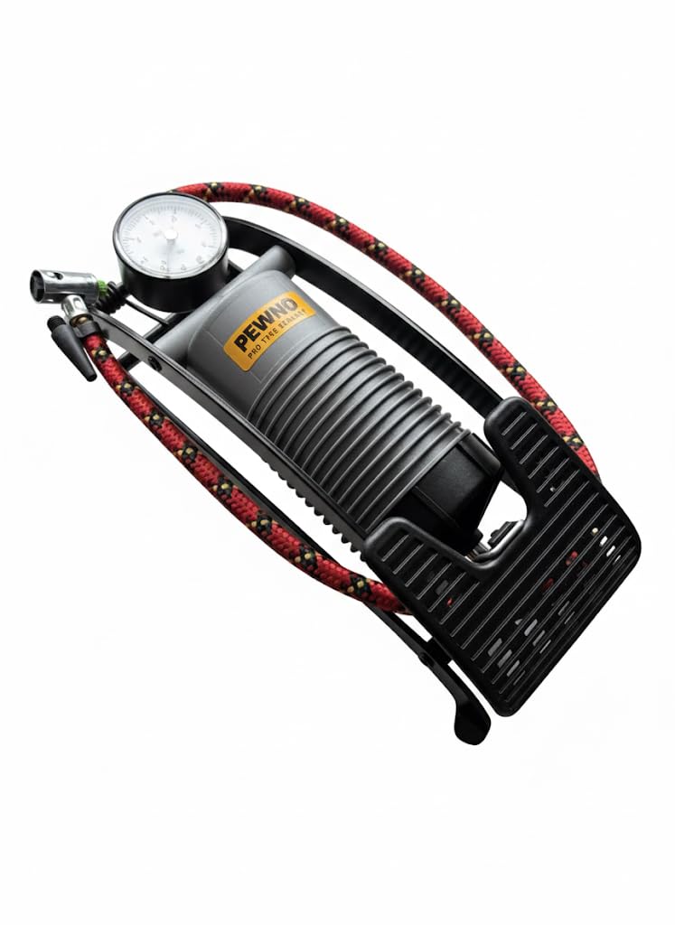 Drive-Box Reifenreparaturset Auto Felgen mit Fußpumpe | Reifenreparaturset mit Dichtmittel, Warnweste, Ventilwerkzeug. Für unterwegs, ohne Werkstatt.