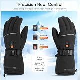 Minthouz Beheizbare Handschuhe für Damen Herren, 7.4V 3000 mAh Beheizbare Handschuhe mit Akku mit 6 Lagiger...