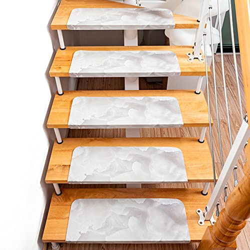 LTJXL Paquete De 5 Alfombrillas para Escaleras, Lavable Alfombra Antideslizantes para Escaleras con Adhesivo Reutilizable, Tapete para Agarre Y Belleza,C,55 * 22 * 4CM Cover
