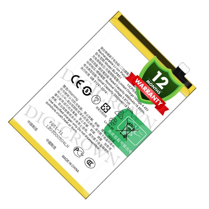 Image of Original BLP851 Battery Compatible for Oppo A74 4G | A95 4G | F19 | F19s | Reno 6 Lite - (5000mAh) - 1 Year Warranty DF7