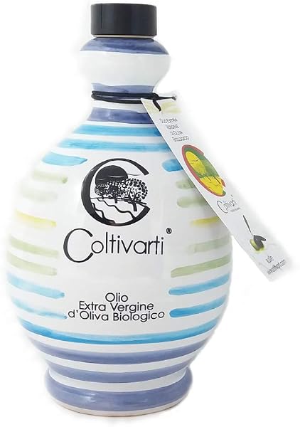 Coltivarti - Olio Extra Vergine di Oliva Orcio Ceramica 500ml (Pioggia) - 1