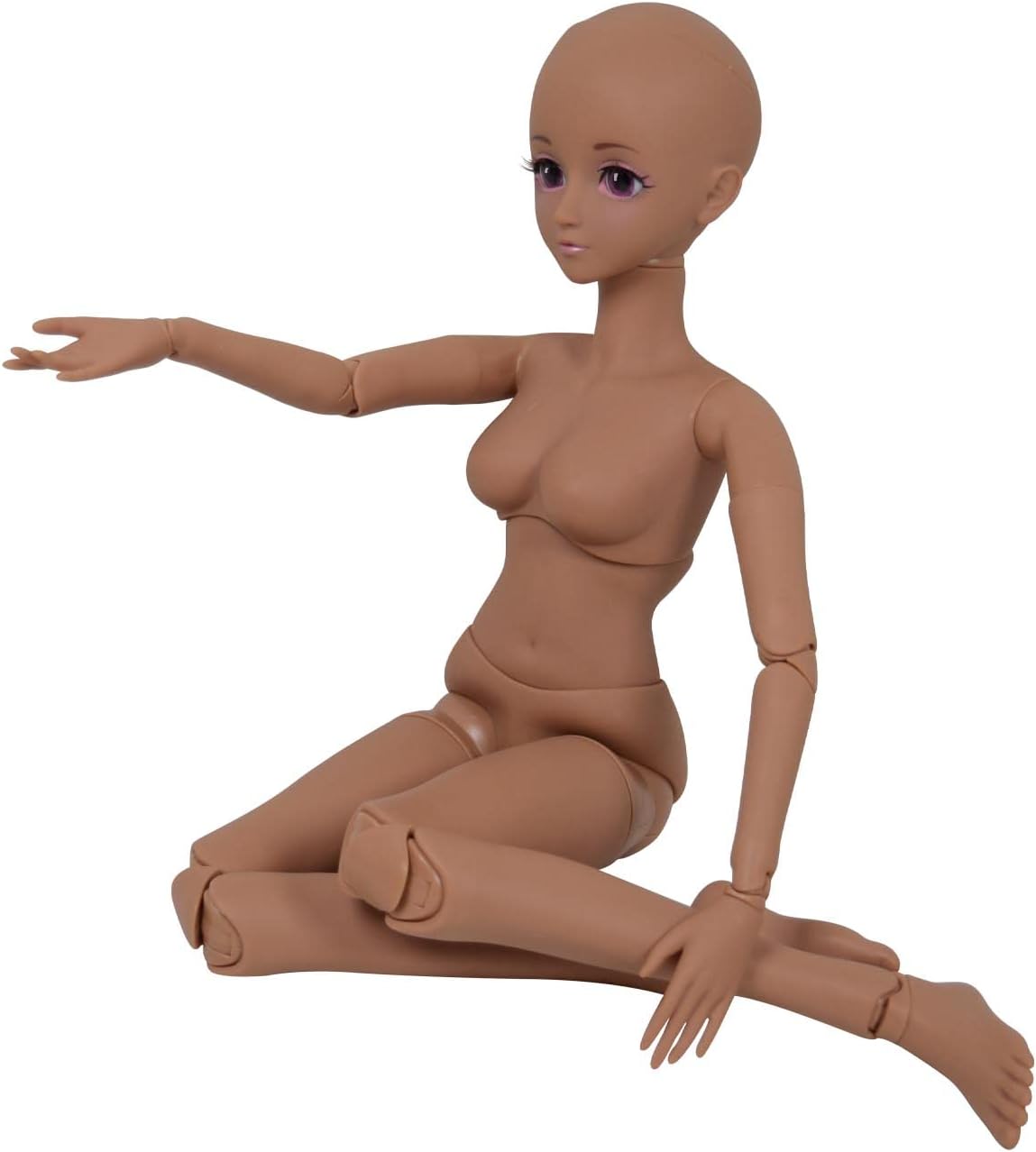Proudoll 1/3 BJD Doll Tan Skin Customized Black Doll Body 60cm 24Inches Ball Jointed SD Dolls Joints Move PVC DIY Gift (Aimee)