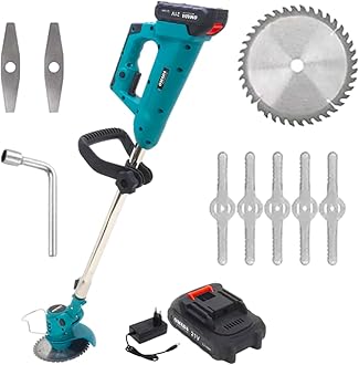 OMADA Cordless Electric Grass Cutter Edge Cutter 21V 260mm Cutting Width 2-in-1 Mower & Trimmer |Adjustable Height | 3 Blade Types | Lightweight & Portable | Lawns & Gardens TOP Customer Service