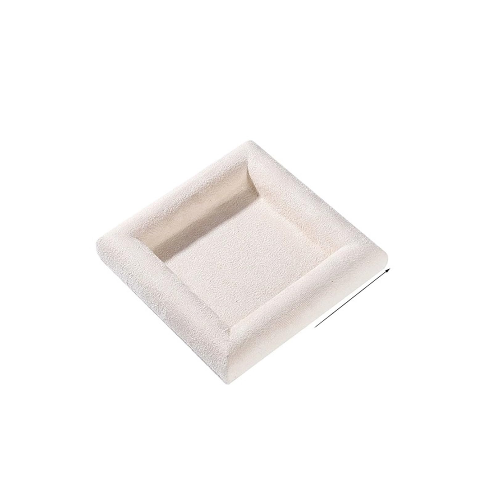 YGMNQAL Velvet Jewelry Tray Elegant Beige Velvet Jewelry Display Tray Necklace Bracelet Earrings Ring Storage Viewing Trays Counter Jewellery Showcase Props