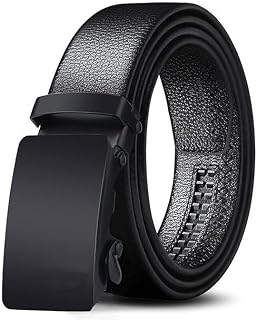 MARETTO Premium Black Leather Belt for Men with Stylish Automatic Buckle | Formal & Casual Wear | Durable Adjustable Waist... Price In India