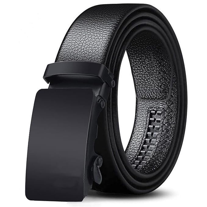 MARETTO Premium Black Leather Belt for Men with Stylish Automatic Buckle | Formal & Casual Wear | Durable Adjustable Waist... - Review, Price and Buying Guide