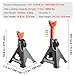 VEVOR Jack Stands, 3 Ton (6,000 lbs) Capacity Car Jack Stands Double Locking, 10.8-16.3 inch Adjustable Height, for Lifting SUV, Pickup Truck, Car and UTV/ATV, Red, 1 Pair
