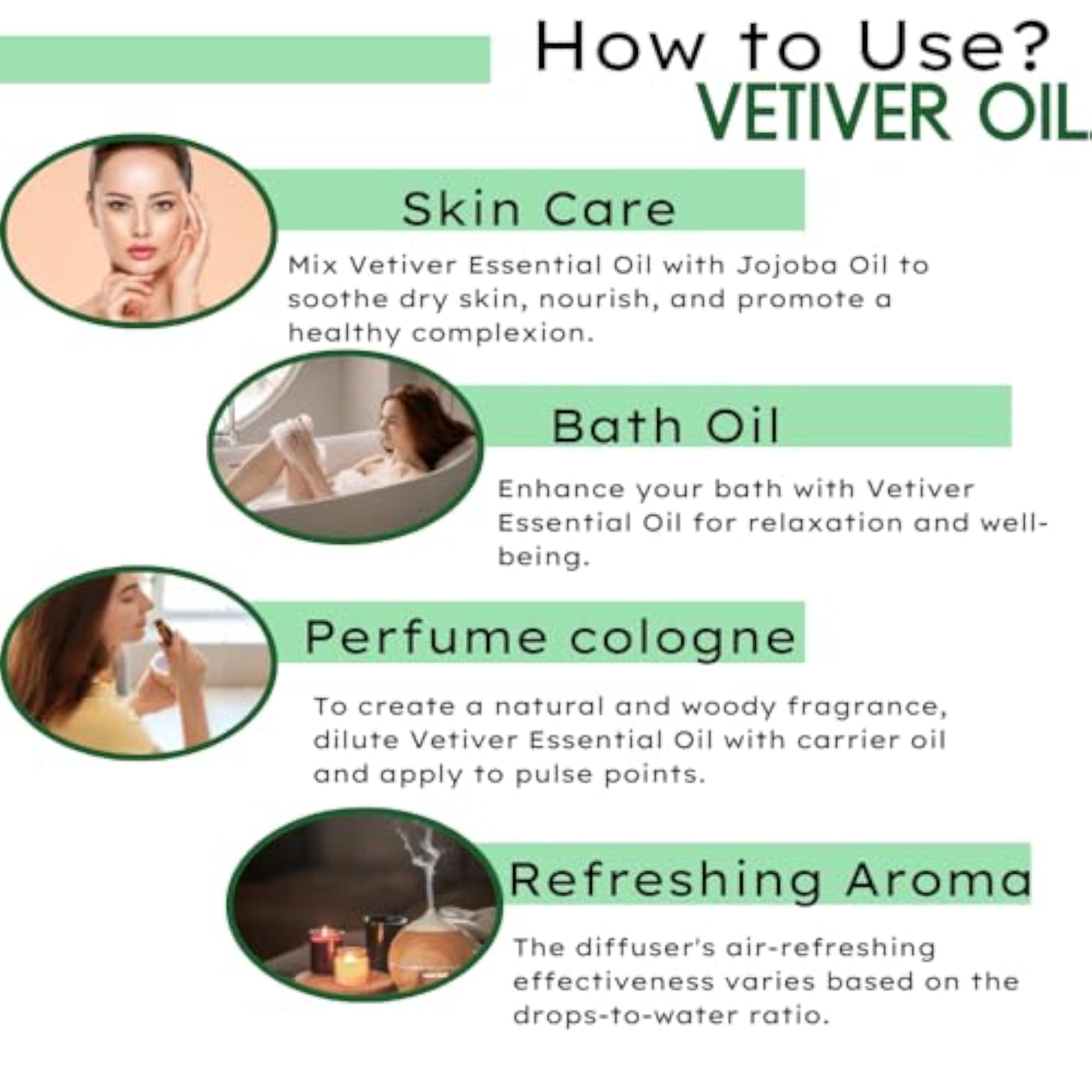 INDO BIO ORGANICS Vetiver Essential Oil, Natural Fragrance
