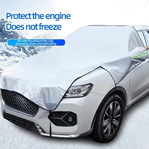 Couverture Pare-Brise Voiture,pour Chrysler 200 300 Aspen Crossfire Nassau Pacifica PT/Cruiser Sebring,Pliable Amovible Contre Neige Gel et Soleil,255 * 240 * 140cm