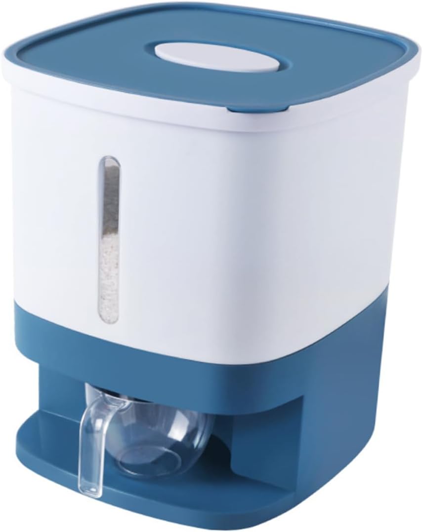 Cabilock Large Capacity Rice Storage Box Airtight Grain Container Scale Panel Food Grade Pp Silicone Lid Bean Bucket Rice Storage Container