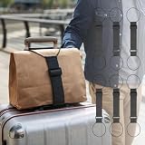 6 peças de alça de bagagem com fivela, cinto elástico de fixação de bagagem, alça de conector de bagagem ajustável para mala de viagem e embalagem, fácil de transportar