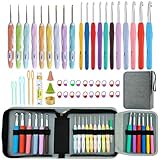 Mdoker 21 Sizes Crochet Hooks Set,Ergonomic Crochet Hook with Case for Arthritic Hands,Complete...