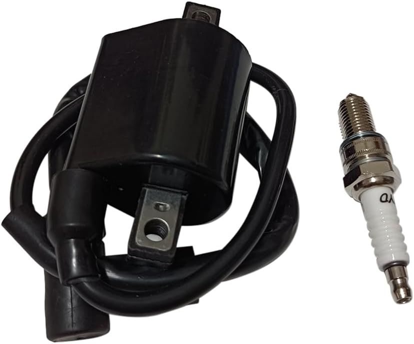 New Ignition Coil with Spark Plug Compatible with Yamaha Gas Golf Cart G2 G5 G8 G9 G11 G14 1985-1996 Replacement for J38-82310-20-00 JF2-82310-00-00 BR8ES