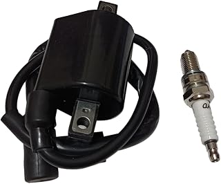 New Ignition Coil with Spark Plug Compatible with Yamaha Gas Golf Cart G2 G5 G8 G9 G11 G14 1985-1996 Replacement for J38-82310-20-00 JF2-82310-00-00 BR8ES