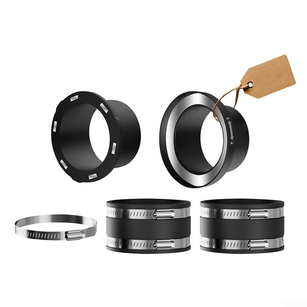 Kit di raccolta polvere a connessione rapida, 8 pezzi, con accoppiatori magnetici, adattatori in gomma flessibile da 100 mm e morsetti regolabili per sistemi di vuoto del negozio