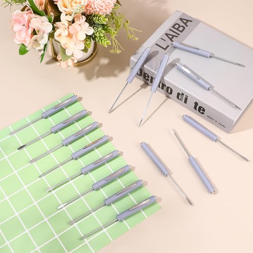 Image of Minatee 30 Pcs Pocket Screwdriver Mini Tops and Pocket Clips Magnetic Slotted Screwdriver with Magnet Small Slotted Screw Driver for Mechanical Electrician Technician Repair Tool(Gray)