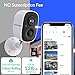 Luovisee Wireless Home Security Camera Outdoor WiFi with Light Night Vision Rechargeable Battery AI Motion Detection, Surveillance Wireless Camera Outdoor,1080p