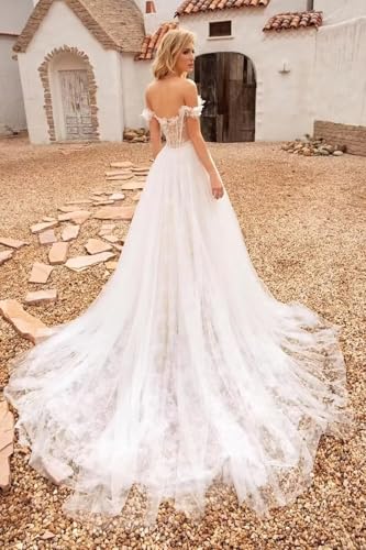 Mermaid Wedding Dresses for Bride Long Sleeve Beach Bride Dress LW034