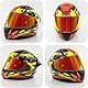 PSLER Helm Visier für LS2 Outer FF320 Rapid FF353 Assault FF328 Stream FF800,Helmvisier Getöntes Visier Motorradhelm Zubehör Ersatz(Tiefes Rot)