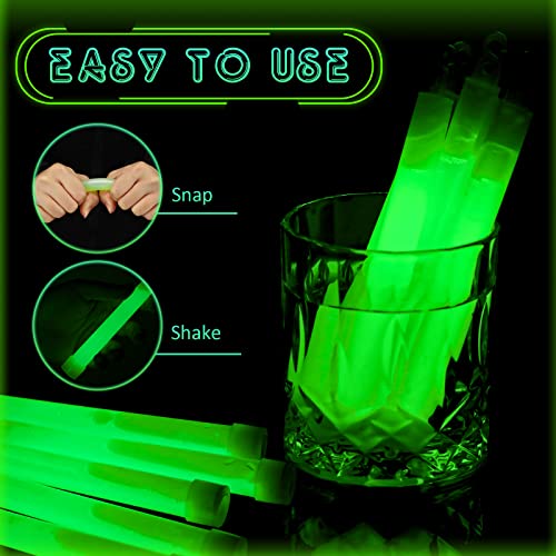 Sotiff 48 Pcs Bright 6 Inch Large Glow Sticks Bulk Light Stick Green Emergency Glow In The Dark Sticks With 12 Hour Duration For Camping Hiking Outdoor Parties Activities Survival Storms Blackouts #TOP2