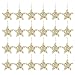 Juvale 24-Pack of Christmas Tree Decorations - Star Decorations, Christmas Ornaments, Festive Embellishments, Gold - 6 x 1 x 5.7 Inches