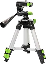 Huepar TPD05 50cm/19.6" Lightweight Aluminum Tripod Portable Adjustable Laser Level Tripod with Flexible Panoramic Head and 3-Way Bubble Level, Quick Release Plate with 1/4"-20 Screw