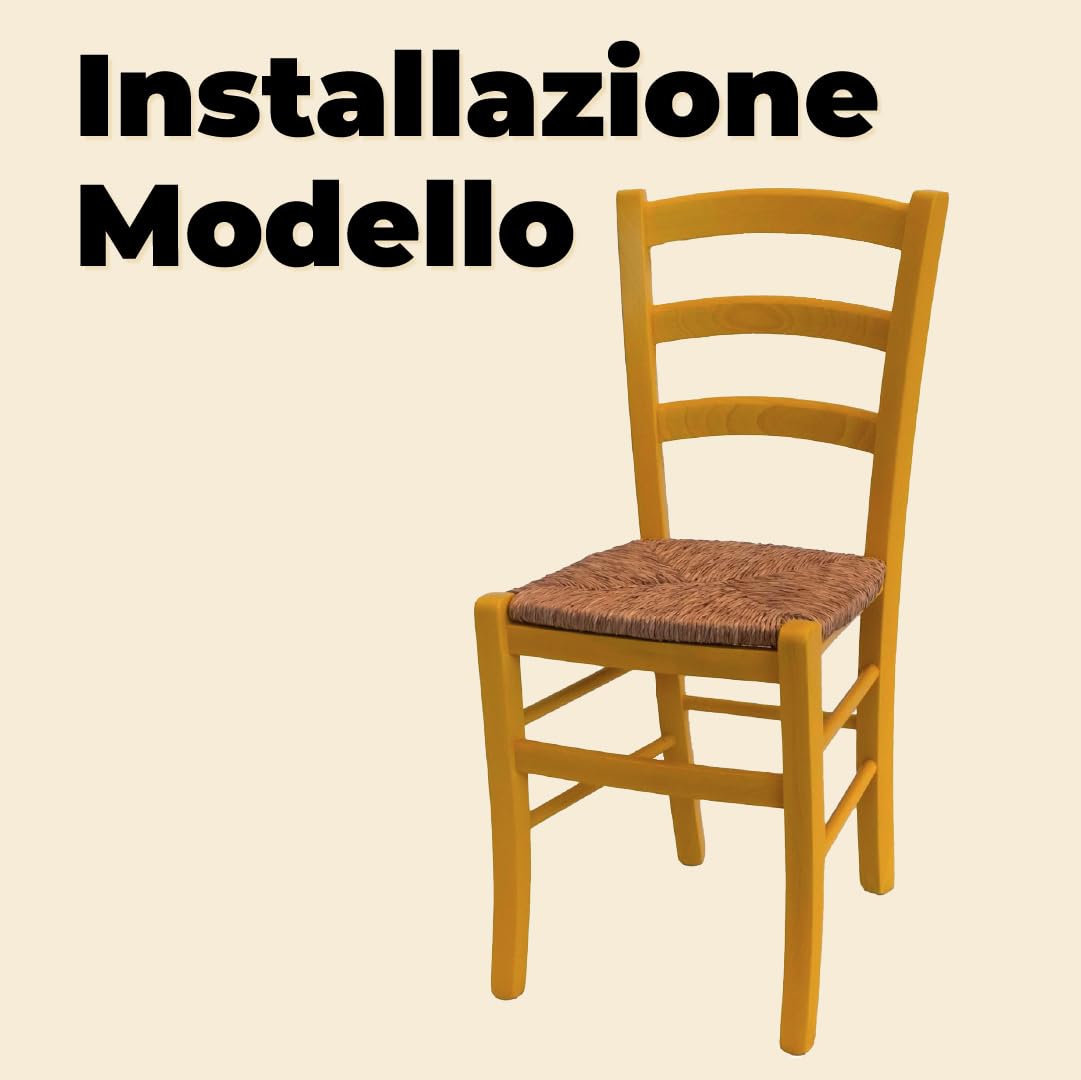Generico Import Trade 1212 - Juego de 4 asientos de paja trenzada de repuesto para silla Venecia, asiento de repuesto para silla rústica de casa y restaurante, fondo marco, asiento resistente