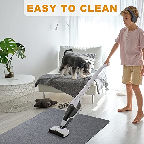 Shien Edging Office Chair Mat For Hardwood & Title Floor, 55"X35" Computer Gaming Rolling Chair Mat For Home Office Hardwood Floor, Anti-Slip Low Pile Under Desk Rug, Large Floor Protector (Dark Grey) #TOP6