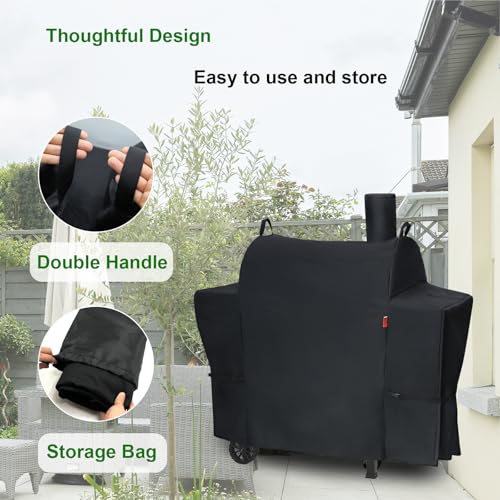 Outdoor Grill Cover for Royal Gourmet CC1830T 30" Barrel Charcoal Grill, Cover Geny Waterproof 600D Heavy Duty BBQ Grill Cover, Barbecue Grill Covers Fit Royal Gourmet CC Series Grills. by Cover Geny - Used condition - Image 6