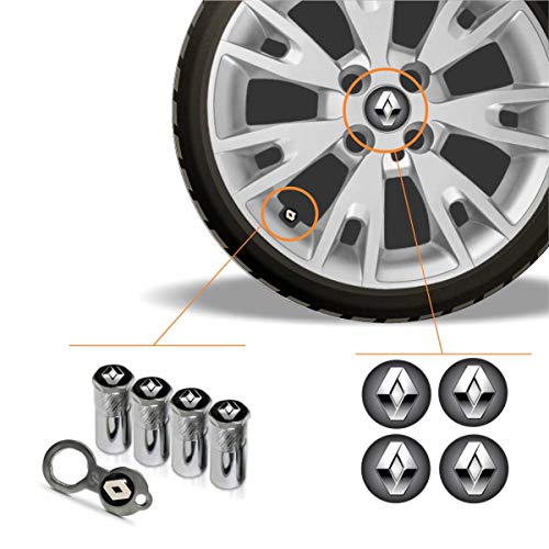 Jogo Calota Aro 15 Logan Sandero 2020 Renault + Emblema Resinado + Tampa Ventil Antifurto