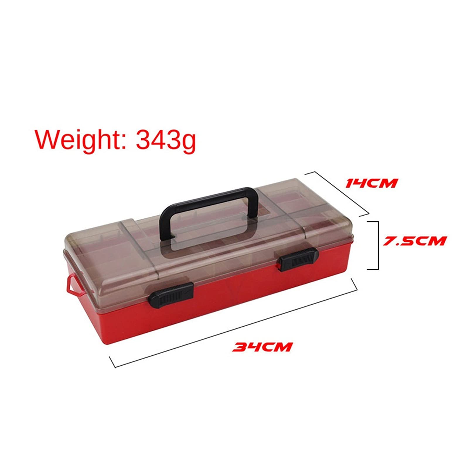 Caja de Almacenamiento Para Anzuelos de Pesca Caja de pesca de 2 capas Organizador de contenedor Estuche de almacenamiento de pesca al aire libre Caja de almacenamiento Accesorios de pesca portátil Co