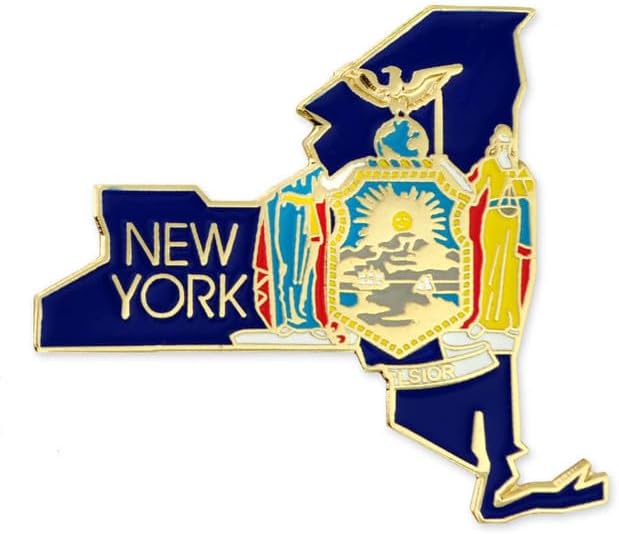 State NY flag lapel pin by PinMart