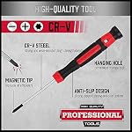 11-Piece Precision Screwdriver Set - Magnetic Mini Screwdrivers for Eyeglasses, Watches, Computers, Laptops, Phones - Phillips, Slotted, Torx, Non-Slip Handle, Portable Storage Bag Included