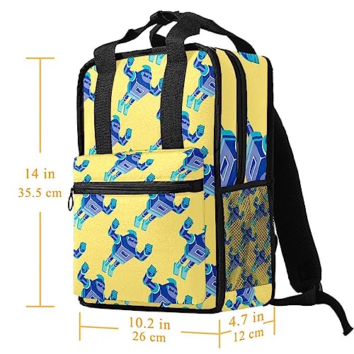 Sac à dos pour garçons motif robot - Cartable enfant multicolore 35cm