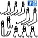 Garage Hooks, Inteli-topia Steel Garage Storage Hooks Utility Double Heavy Duty for Organizing Power Tools, Ladders, Bikes, Bulk Items, Pack of 10