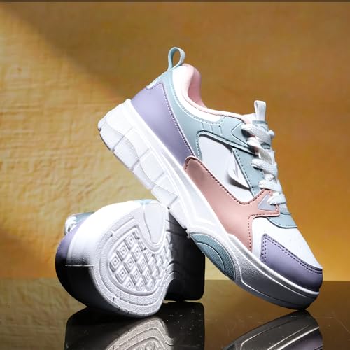Image of ASIAN Nova-01 Sneakers for Women & Girls | Colorblocked Sneakers with Chunky Sole, Stylish Design Shoes