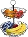 Produktbild shengo Obst Etagere, 2 stöckig Obstkorb/Gemüsekorb, Obstschale Metall für mehr Platz auf der Arbeitsplatte, Dekorativer Obstkorb Schwarz(25 x 30 x 36 cm)