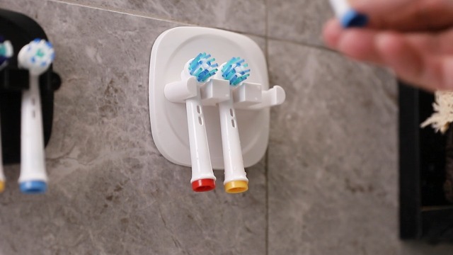 Portaspazzolino Elettrico Autoadesivo - 2 Pezzi Con Adesivo 3M, Per Bagno, Bianco - Foto 11