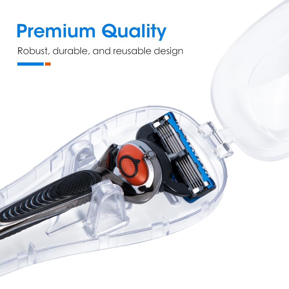 Nincha Manual Razor Travel Case Portable Plastic Manual Razor Trimmer Protector Transparent image 2