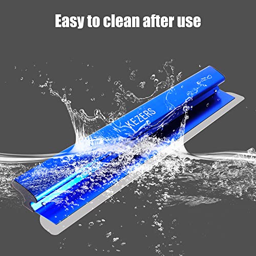 Kezers 22" /55 Cm Skimming Blade, 0.3Mm Stainless Steel Blade, Smoothing & Knockdown Drywall Knife, Extruded Aluminum, Durable Wall-Board, High-Impact End Caps #TOP5