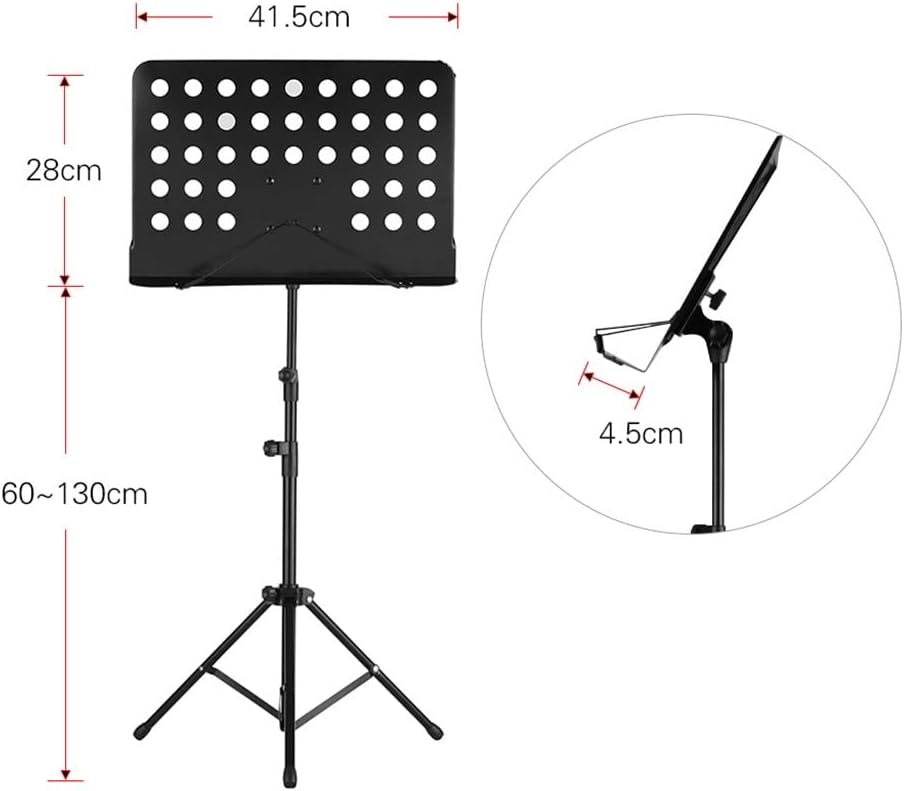 Portable Metal Music Stand Adjustable Height Detachable Musical Guitar for Piano Violin Sheet image 2